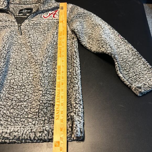 Boxercraft Alabama Crimson Tide Sherpa Pullover Women’s Large Gray 1/4 Zip - Picture 5 of 8